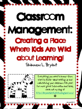 Preview of Back to School Classroom Management (Zoo Animal Theme)