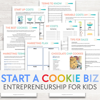 Preview of Creating a Cookie Business | Entrepreneurship Project for Kids