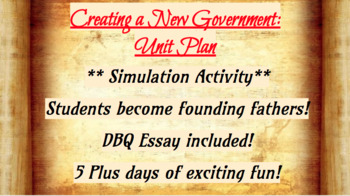 Preview of Creating a New Government: UNIT (5 days & DBQ ESSAY)