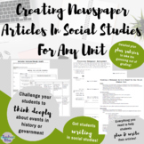 Creating a Newspaper Article For Any Social Studies Unit (
