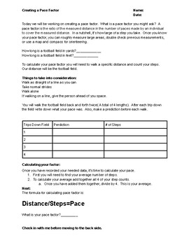 Preview of Creating a Pace Factor