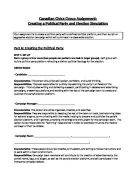 Preview of Creating a Political Party and Election Simulation