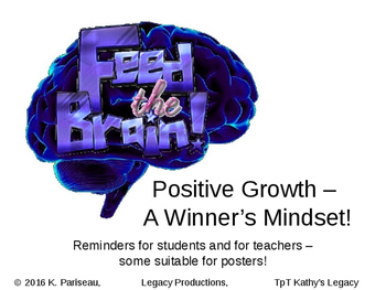 Preview of Creating a Positive Mind Growth - and Leaders - in the classroom!