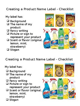 Preview of Creating a Product Name Label Checklist-Creating Advertisement-