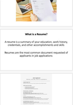 creating a resume lesson