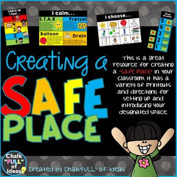 Preview of Creating a Safe Place [Posters, Materials, and Guide for Setup]
