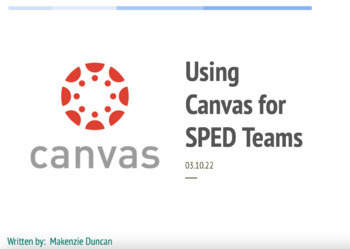 Preview of Creating a Special Education portal with Canvas- a 'How To' manual.