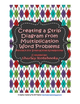 Preview of Creating a Strip Diagram from Multiplication Word Problems Interactive Notebook