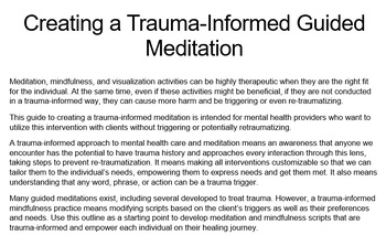 Preview of Creating a Trauma-Informed Guided Meditation