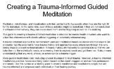 Creating a Trauma-Informed Guided Meditation