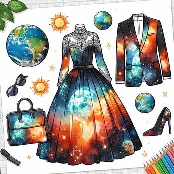 Preview of Creating a drawing with an Earth-themed outfit Activity