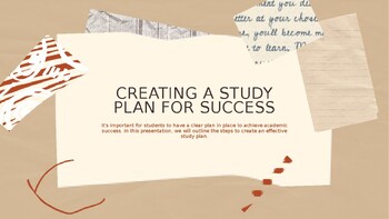 Preview of Creating a study plan for success