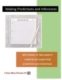 Creating and Supporting Predictions and Inferences Worksheet
