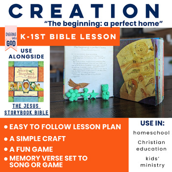 Preview of Creation Bible Lesson--Craft, Game, Memory Work to Use Alongside Jesus Storybook