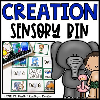 Preview of Creation Bible Sensory Bin | Homeschool Toddler Preschool Fine Motor Activities