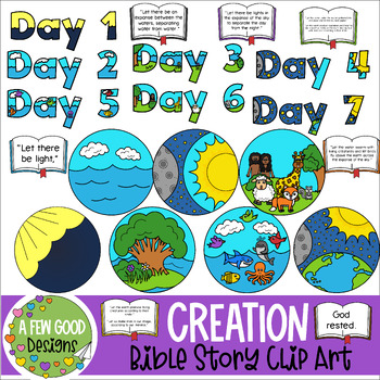Creation Bible Story Clip Art by A Few Good Designs by Shannon Few