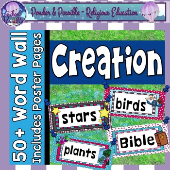 Preview of Days of Creation Bible Story: Word Wall