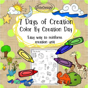 Creation Color By Number - Color By Creation Day - 7 Days of Creation