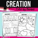 Creation Color by Number Bible Activity