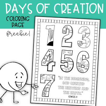 Creation Coloring Page by Fidgety in Fourth | TPT