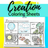 Creation Coloring Sheets for Sunday School or Homeschool P