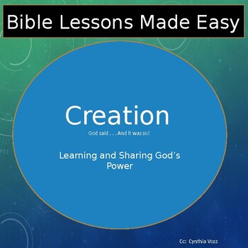 Preview of Creation Bible Study-Days of Creation, as easy as 1-2-3-4-5-6!