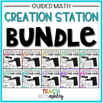 Preview of BUNDLE Guided Math Creation Station iPad Task Cards
