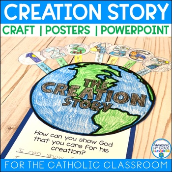 Preview of 7 Day Creation Story Craft Activity | Catholic | Earth Day