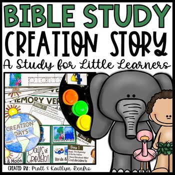 Preview of Creation Story Bible Lessons Kids Homeschool Curriculum | Sunday School