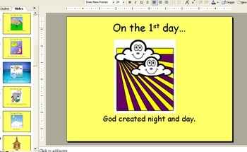 Preview of Creation Story Powerpoint