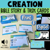 Creation Story Task Cards: Bible Lesson and Activities for