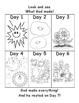 Creation coloring page by Mrs Pines Resources | TPT
