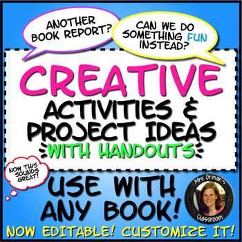 Preview of Creative Activities for ANY Novel or Short Story with Handouts Distance Learning