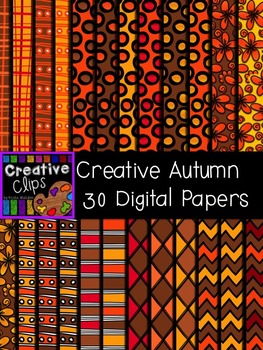 Preview of Creative Autumn Papers {Creative Clips Digital Clipart}