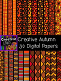 Creative Autumn Papers {Creative Clips Digital Clipart}