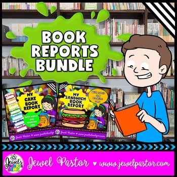Preview of Creative Book Reports BUNDLE | Sandwich and Cake Templates with Rubrics