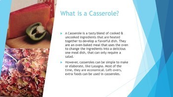 Preview of Creative Casseroles Power Point
