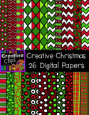 Creative Christmas Clipart Papers {Creative Clips Clipart}
