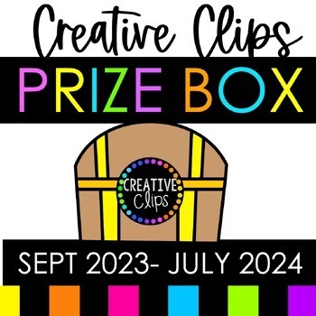 Preview of Creative Clips PRIZE BOX Subscription {Sept 2023-July 2024} Summer Kids Clipart
