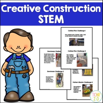Preview of Creative Construction STEM STEAM 5 Challenges 5 Centers
