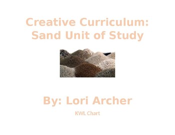 Preview of Creative Curriculu-Sand Unit:Webs