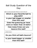 Creative Curriculum Ball Study Question of the Day