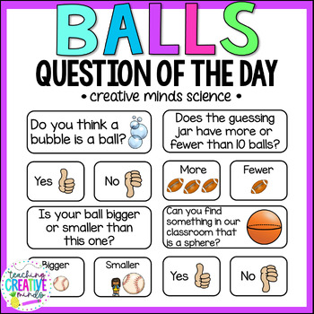 Preview of Creative Curriculum Balls Study Question of the Day