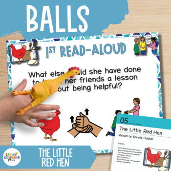 Preview of Creative Curriculum | Balls Study | The Little Red Hen | Book Discussion Cards