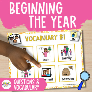 Preview of Beginning the Year Investigation Questions & Vocab for The Creative Curriculum