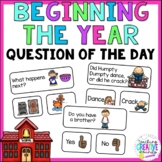 Creative Curriculum Beginning the Year Question of the Day