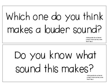 Creative Curriculum: Beginning the Year Question of the Day Printouts