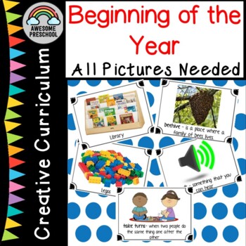 Preview of Creative Curriculum Beginning the Year Study-All pictures needed