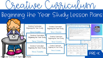 Preview of Creative Curriculum Beginning the Year Study Lesson Plans & Vocabulary Bundle