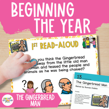 Preview of Creative Curriculum Beginning the Year The Gingerbread Man Book Discussion Cards